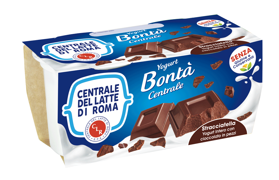 Yogurt stracciatella con cioccolato in pezzi Centrale Del Latte Di Roma
