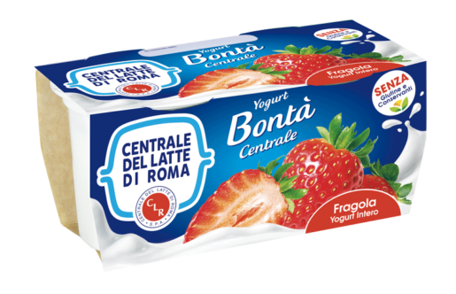 Yogurt intero fragola Centrale Del Latte Di Roma